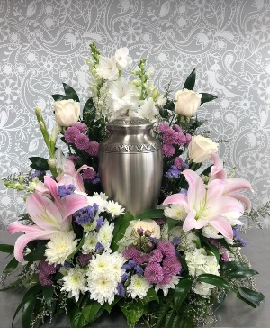 Beautiful Soul Urn arrangement- not included 