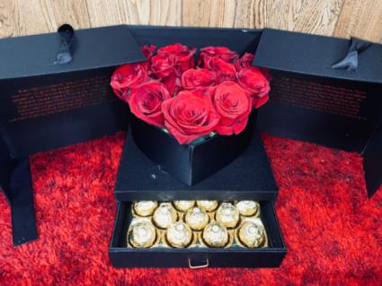 Beautiful surprise box Red dozen roses 