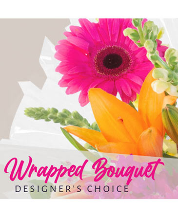 Beautiful Wrapped Bouquet Designer's Choice in Naugatuck, CT | TERRI'S FLOWER SHOP