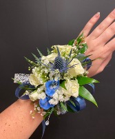 Beautifully Blue Wrist Corsage