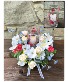Beautifully Lived Candle with Silk Florals Candle Arrangement