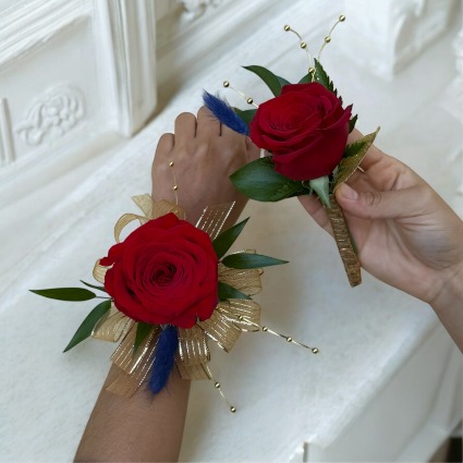 Beauty and the Beast  Corsage & Boutonnier Set