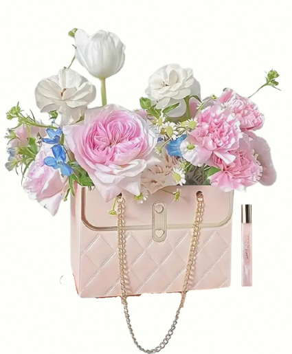 Beauty Bag Florals & Perfume Set 