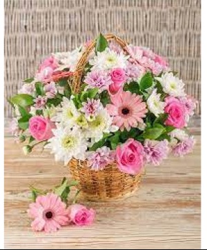 Beauty Basket Basket  Arrangement  Substitutions Maybe Necessary