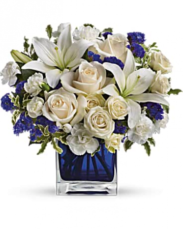 Beauty in a Cube Vase Arrangement
