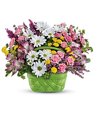 Beauty Princess Garden Flower Basket Arrangement