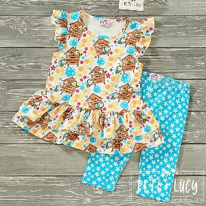 Bee Happy 2 pc Capri set 