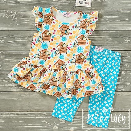 Bee Happy 2 pc Capri set