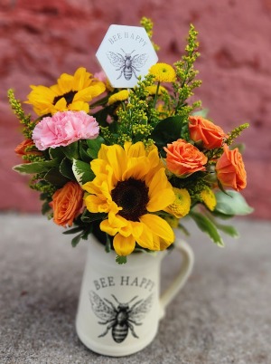 Bee Happy Ceramic Container 