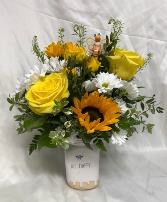 Bee Happy Mason Jar Everyday Arrangement