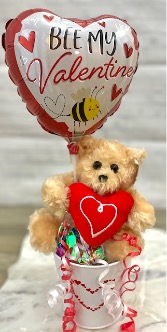 Bee My Valentine  Bear, Candy and Balloon 