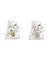 Bee or Lavender Butterfly Embroidered Sack of Soap 