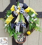 Bee Welcome Wreath Grapevine Wreath