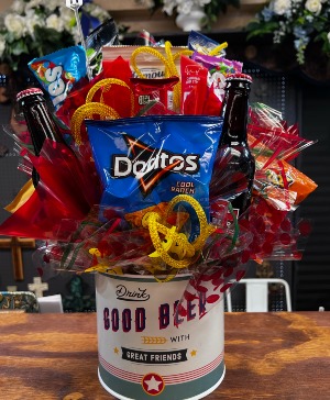 Beer Tin Junk Food basket- LArge 