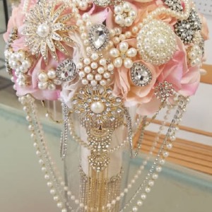 Bejeweled  wedding bouquet