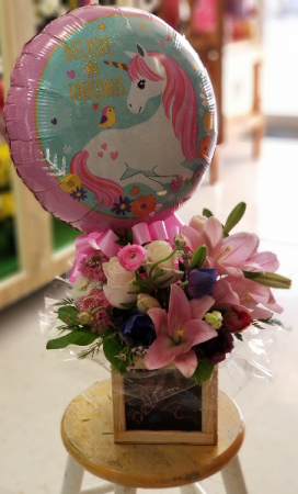 Believe in Unicorn Flowers  Fresh Floral and Balloon