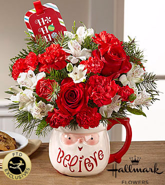 Believe Santa Mug Vase