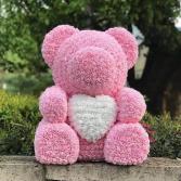 Bella Bear With Heart In The Middle 27" Tall - BABY PINK 