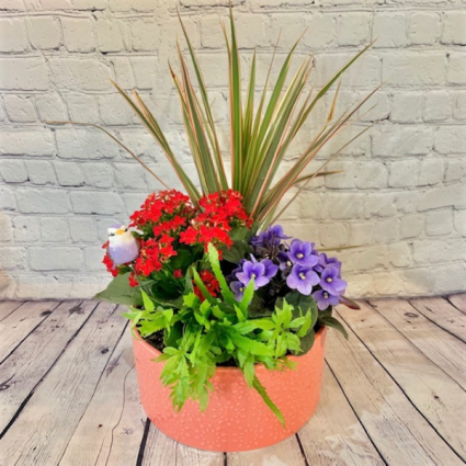 Bella Garden Flowering Tropical Dish Garden