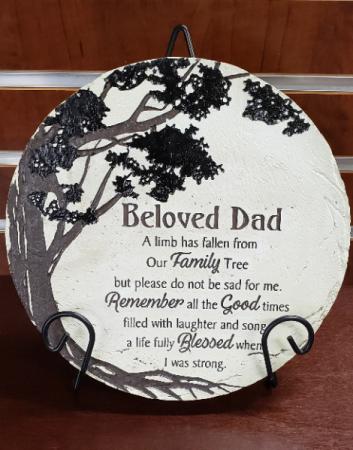 Beloved Dad Resin Plaque in Port Huron, MI | CHRISTOPHER'S FLOWERS