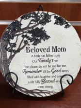 Beloved Mom Resin Plaque