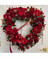 Beloved Open Heart Sympathy Wreath