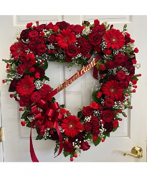 Beloved Open Heart Sympathy Wreath