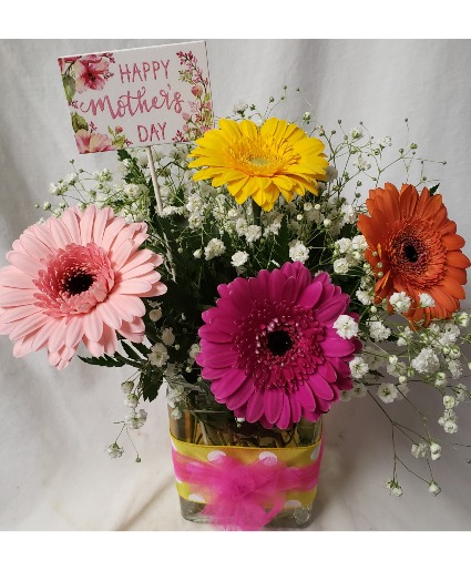 Gerbera Brights...with Happy Mother's Day pic 