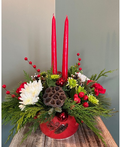 Christmas Crock Centerpiece 