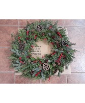 Berries and Pods  fresh wreath
