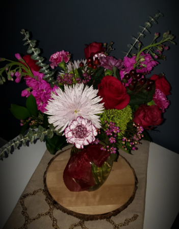 Berry Burst Vased arrangement