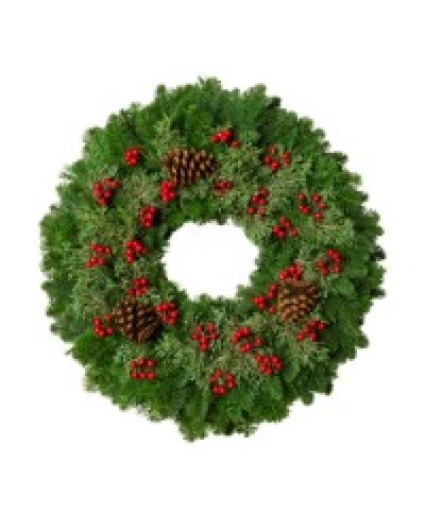 Berry Christmas Fresh Wreath 24