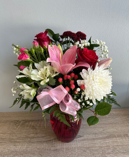 Berry Cocktail Vase Arrangement 