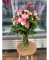 Berry In Love Valentines Roses Arrangement