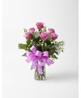 Berry Kissed Blooms  Purple 1/2 Dozen Rose Bouquet 