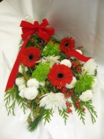 Berry Merry A festive red , white and green cut bouquet