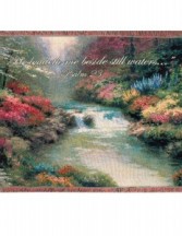 Beside Still Waters Inspirational Throw