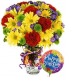 Best Birthday Bash + Free Balloon! Birthday Bouquet + Free Birthday Mylar Balloon