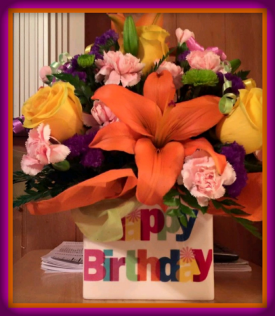 Best Birthday Ever Arrangement Vase Arrangement
