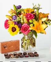 BEST DAY BOUQUET AND CHOCOLATES 