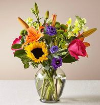 Best Day Bouquet Lily Rose Snapdragon Sunflower