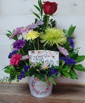 Best Mom Ever with keepsake Flower arrangement