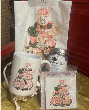 Best Mom Gift Set TEA TOWEL, MUG, COASTER AND MOM'S SPECIAL TEA