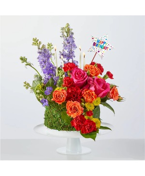 Best Year Yet Floral Cake assorted flowers