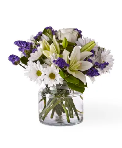 Beyond Blue Vase Arrangement 