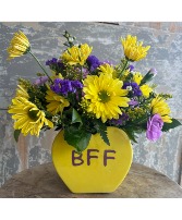 BFF Conversation Heart Valentines Arrangement