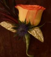 BI COLOR YELLOW ROSE AND THISTLE 