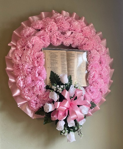 Bible In Wreath Silk