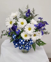 Big Blue Nation Vase Arrangement