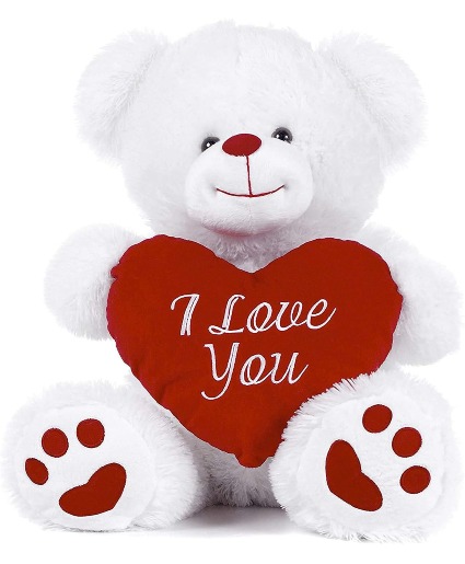 PLUSH TEDDY BEAR ( LOVE YOU) I LOVE YOU